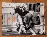 Jerry Sherk autographed 8x10 photo with beckett COA sticker stamped/witnessed auto