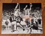 Jerry Sherk auto'd 8x10 photo w/beckett coa sticker - witnessed