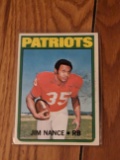 Jim Nance TOPPS Football Card 1972 #183 NFL