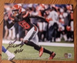 Greedy Williams autographed 8x10 photo with beckett coa sticker