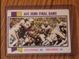 1973 Topps AFC Semi-Final Miami Dolphins Cleveland Browns #136