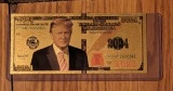 2024. DONALD J TRUMP- 24K GOLD FOIL NOTE. SAVE AMERICA. TRUMP IN 2024