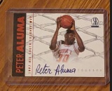 Peter Aluma Liberty Basketball Scoreboard Rookie autograph card auto Kings 1997