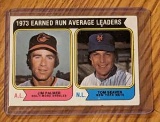 1974 Topps 1973 Earned Run Leaders Leaders #206 Jim Palmer Tom Seaver Vintage