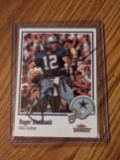 Roger Staubach autographed card w/coa