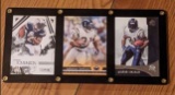Plaque 3 cards encased of Vintage Ladainian Tomlinson cards