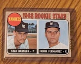 1968 TOPPS YANKEE ROOKIE STARS STAN BAHNSEN FRANK FERNANDEZ