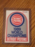 1989 NBA Hoops Card #353 Detroit Pistons World Champions card