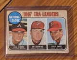 1968 Topps Card, #7 Phil Niekro, Jim Bunning & Chris Short, ERA Leaders