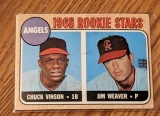 1968 Topps Vintage Baseball Angels Rookie Stars Chuck Vinson Jim Weaver #328