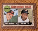 1968 Topps - 1968 Rookie Stars #56 Dave May, Dave Leonhard (RC)