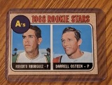 Roberto Rodriguez Darrell Osteen 1968 Topps A’s Rookie Stars Vintage