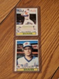x2 Dale Murphy 1979 Topps card and Bob Horner 1979 Topps card