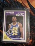 Karl Malone autographed card w/coa