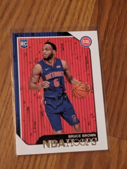 2018-19 Panini NBA Hoops Rookie Bruce Brown RC #255 Detroit Pistons