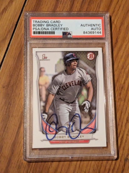 Bobby Bradley 2014 Bowman 1st auto Authenticated by PSA/DNA