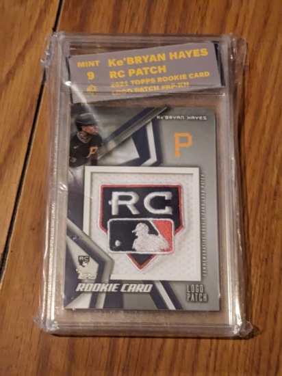Ke'Bryan Hayes 2021 Topps RC/Rookie patch Mint 9 GRADED