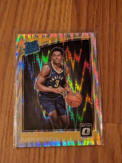 2018-19 Donruss Optic Shock Rated Rookie card #176 Aaron Holiday RC