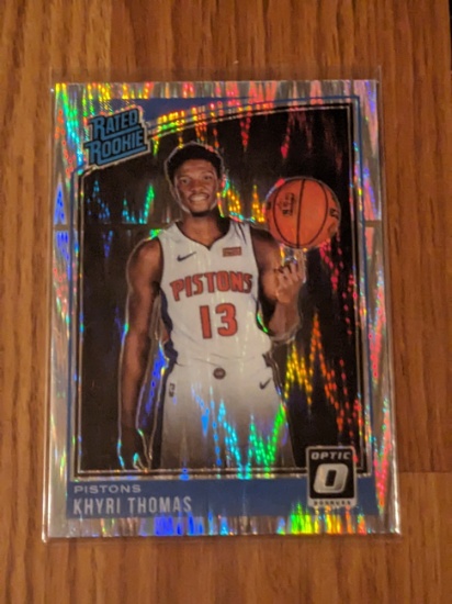 2018-19 Donruss Optic Rated Rookie #173 Khyri Thomas Shock Prizm RC Pistons