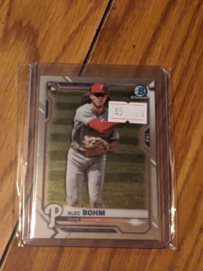 Alec Boom 2021 Bowman Chrome Rookie Card RC #94 Phillies