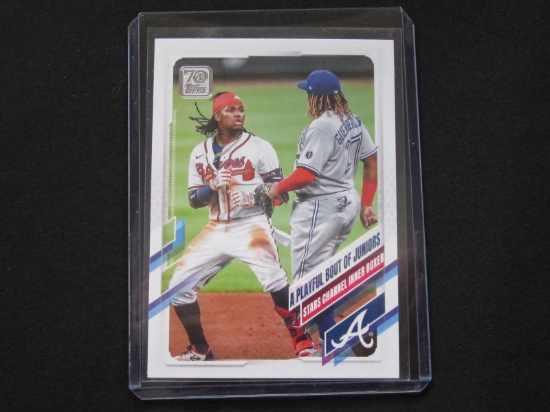 2021 TOPPS A PLAYFUL BOUT OF JUNIORS ACUNA/VLAD