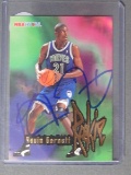 KEVIN GARNETT SIGNED ROOKIE CARD WITH COA