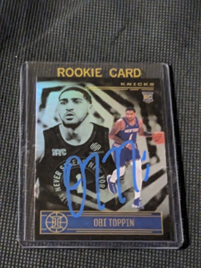Obi Toppin RC autographed card w/coa