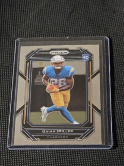 2022 Panini Prizm Football Isaiah Spiller #324 Base Rookie RC LA Chargers