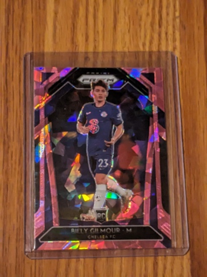 2020-21 Panini Prizm Premier League EPL Billy Gilmour Pink Cracked Ice RC #213