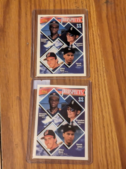 x2 1994 Topps #158 ( Miller / Wilson / Derek Jeter / Neal) card lot