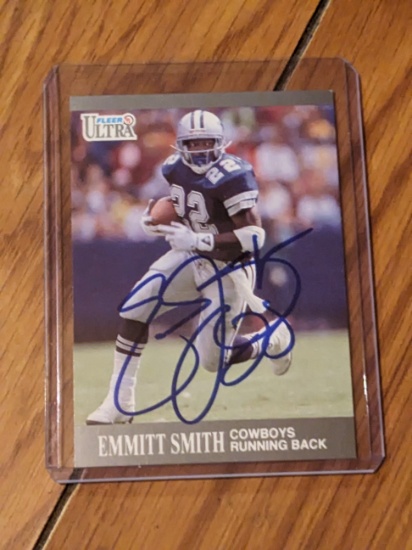 Emmitt Smith autographed card w/coa