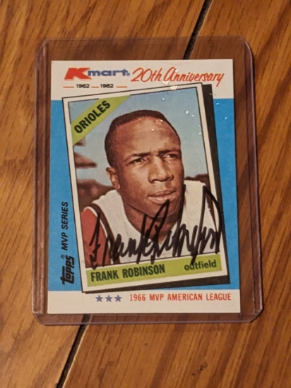 Frank Robinson autographed card w/coa