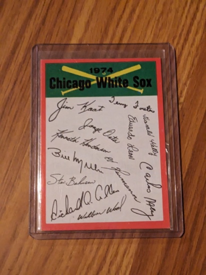 1974 Topps Team Checklists White Sox Baseball Card #6 Chicago White Sox