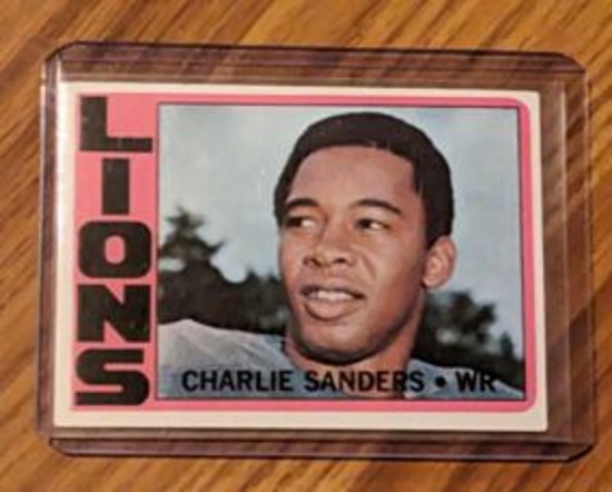 1972 Topps Football Charlie Sanders #60 Detroit Lions Vintage NFL Card