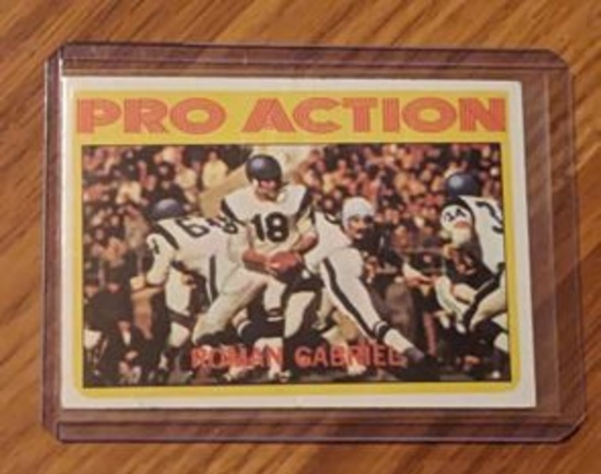 1972 Topps #128 Roman Gabriel Pro Action Vintage Football Card