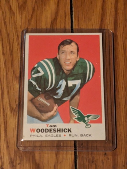 TOM WOODESHICK 1969 Vintage card Topps #198 Rookie Rc PHILADELPHIA EAGLES RB