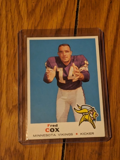 1969 Topps #217 Fred Cox Minnesota Vikings NFL Vintage Football Card