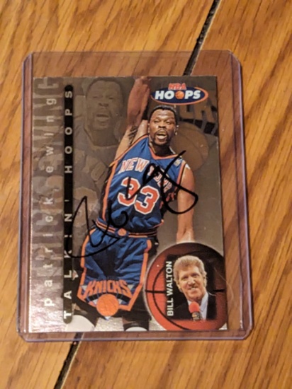 Patrick Ewing autographed card w/coa