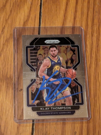 Klay Thompson autographed card w/coa