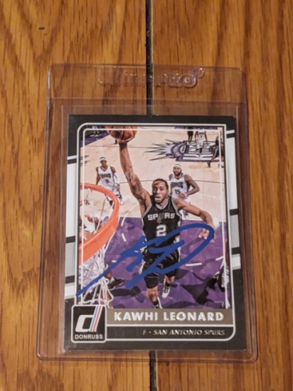 Kawhi Leonard autographed card w/coa
