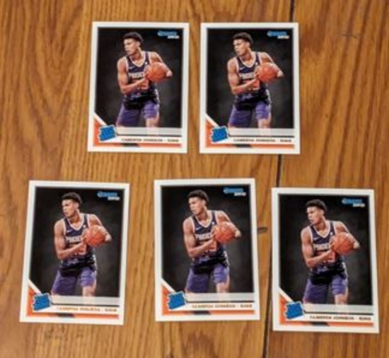 x5 lot all being Cameron Johnson 2019-20 Donruss Rated Rookie RC #210's