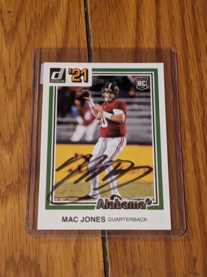 Mac Jones RC autographed card w/coa