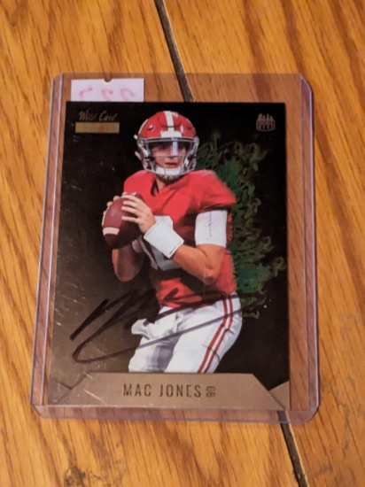 Mac Jones autographed card w/coa