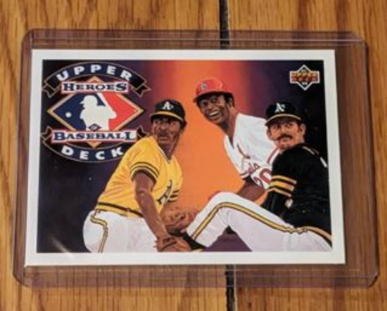 1992 Upper Deck Heroes of Baseball #H8 - Lou Brock - Cardinals HOFer