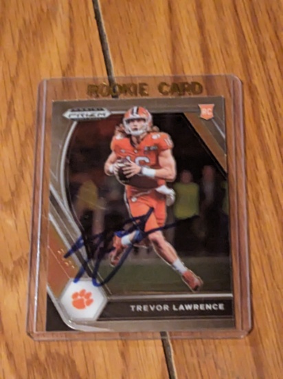 Trevor Lawrence  autographed card w/coa