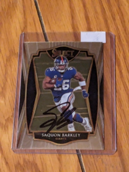 Saquon Barkley autographed card w/coa