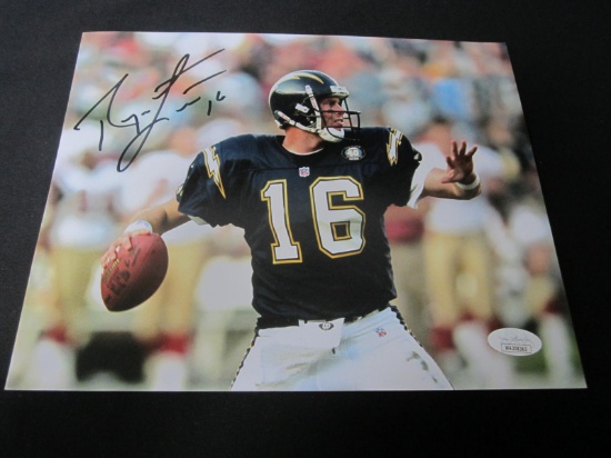 RYAN LEAF SIGNED 8X10 PHOTO CHARGERS JSA