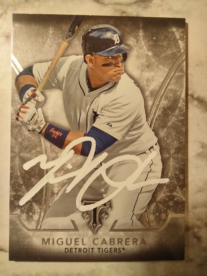 Hand Signed Miguel Cabrera Hand Signed Card