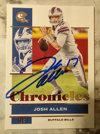 Hand Signed Josh Allen W/COA