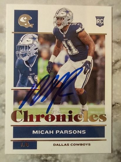 Hand Signed Micah Parsons Rookie W/COA